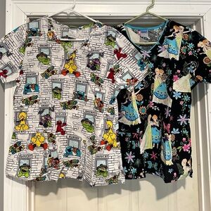 2 Character Scrub tops